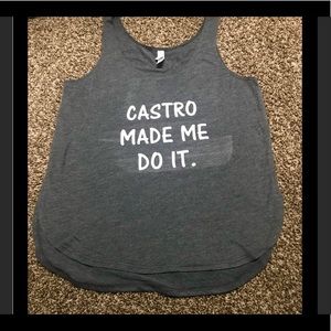 Castro Made Me Do it CrossFit Open side slit tank